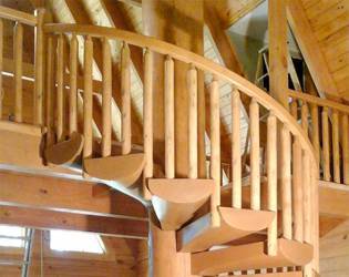 cypress log home staircase