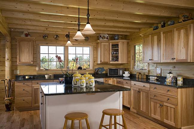 ward cedar log homes kitchen