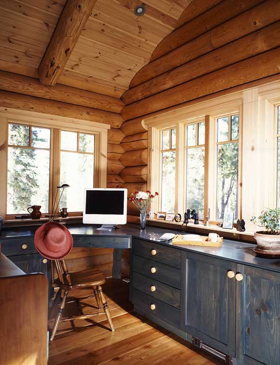 Log home office
