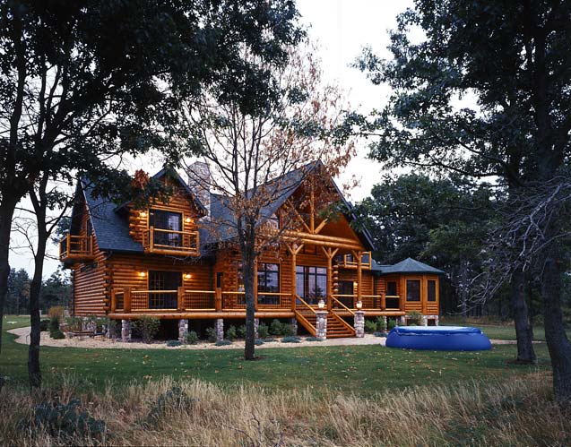 Photos of a Modern  Log  Cabin  Golden Eagle Log  Homes 