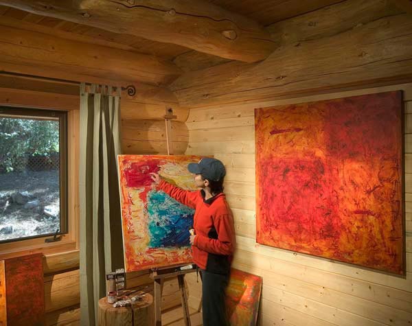 painting in the cabin