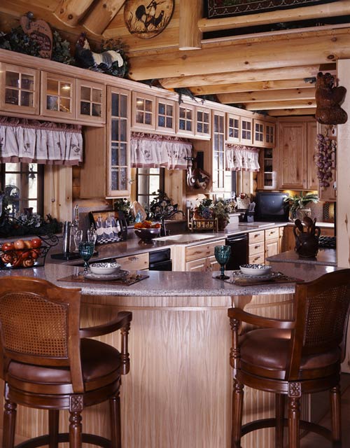 Cottage Log Cabin Kitchen