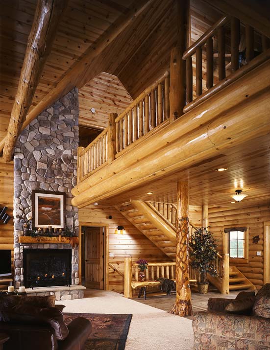 hearth in the modern cabin