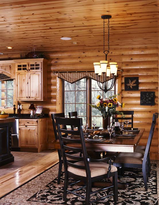 modern cabin dining room