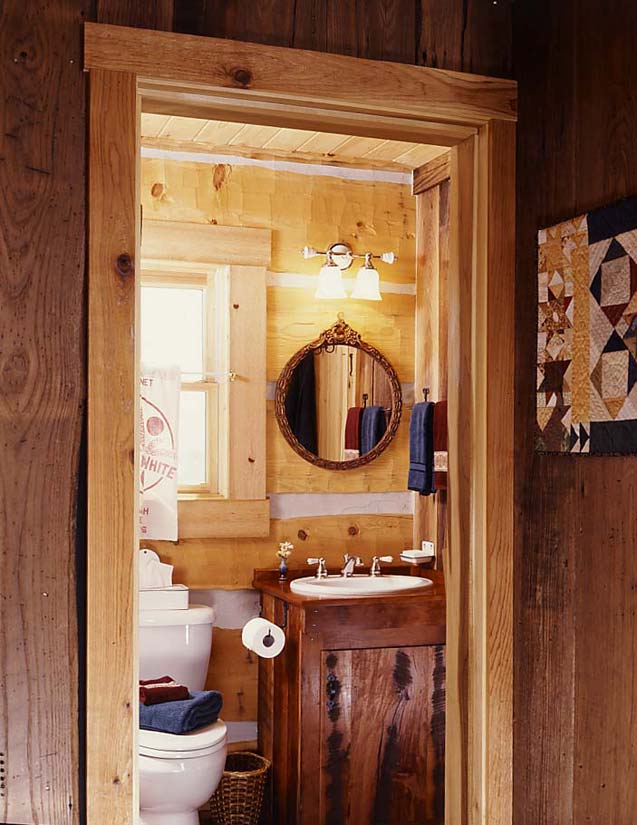 tiny cabin bathroom