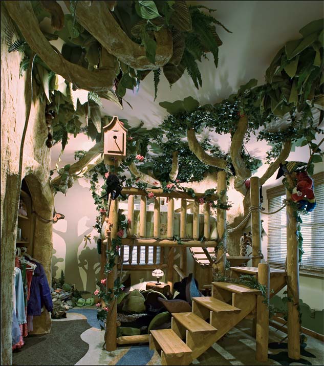 Jungle-Decorated Bedroom | Custom Interior