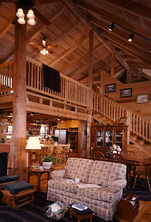 inside the log home