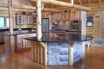 Creative Log Home Kitchen | Northwoods Log Homes